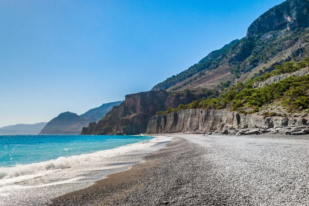 Domata beach in sfakia crete